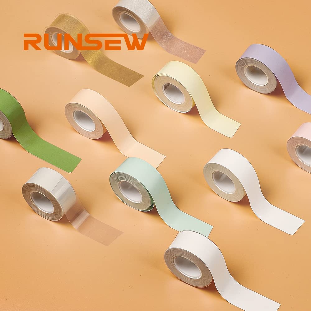 RUNSEW Label Maker Tape Compatible with MakeID Thermal Printers of Model M1 L1 Q1 (Light Orangey-red)